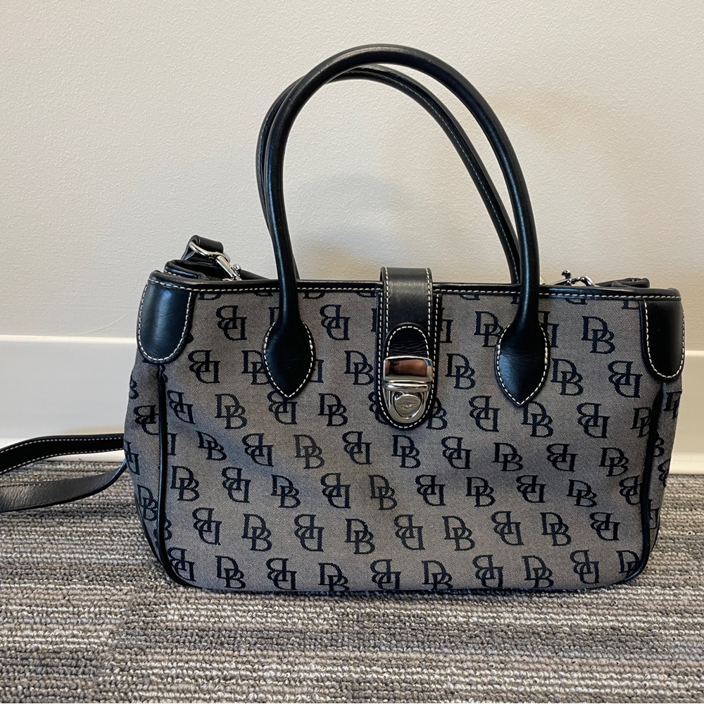 Dooney and Bourke Signature Handbag Black and Gray